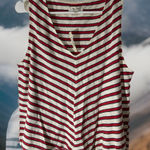 Madewell Chic M Chevron Stripe Swing Tank Linen Blend Top Sleeveless Boho Photo 0