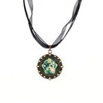 Handmade Gothic Victorian "The Pouting Star" Retro Pendant Necklace Avant Garde Unique Photo 2