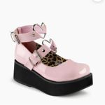 Demonia ‎ Size 12 Baby Pink Patent SPRITE-02 Platform Heart Buckle Shoes Photo 0