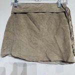 Limited Too  Cream Leather Mini Skirt Sz 12 Photo 2