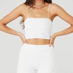 Alo Yoga Goddess Ribbed Bandeau Top White XS NWT SOLD OUT Photo 0