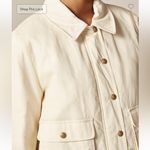 J.Crew  Cropped Barn Jacket™ in ripstop cotton Ivory Lace Photo 4