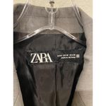 ZARA Oversized Blazer Womens Medium Gray One Button Notch Lapel Lined Jacket Photo 2