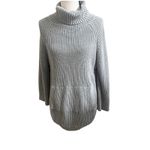 Ugg Realynn Sweater Pancho Size Small Kangaroo Pockets Gray Chunky Knit Cabin Photo 2