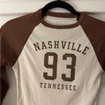 Full Tilt  Brown and Cream Nashville Graphic Baby Tee Photo 1