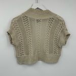 Vintage Y2K Style Tan Sweater Cropped Cardigan Size Small Boho Fairycore Photo 5