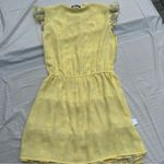 1. State  yellow and white floral tiered sleeveless mini dress Sz XS Photo 13