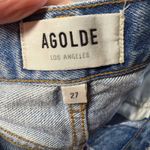 AGOLDE  90s Pinch High Rise Straight Jeans Distressed Button Fly Size 27 Photo 2