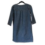 Madewell  Denim Frayed Step-Hem Dress Cascade Wash Blue, Sz S Photo 5