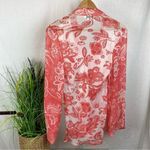 Uniform Orange & White Embellished Sheer Long Sleeve Tunic Top L Size L Photo 1