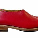 Adro Artisan Dover Flat Red Distressed Leather Side Cutout Slip On Size 7 NEW Photo 7