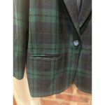 Women’s Vintage Preppy 80s SAVANNAH Plaid Blazer 10 Petite Business Casual Green Size 10P Photo 3