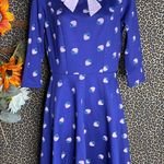Unique Vintage Navy & Pink Strawberry Print Eloise Swing Dress NWOT MEDIUM Photo 3