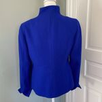 Nina McLemore Jacket Royal Blue Pearl Buttons Career Blazer Size 8 Photo 2