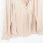 Zadig & Voltaire Tink Relaxed Long Sleeve Satin Blouse Blush Pink Women's XS Photo 4
