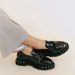 Free People  Black Leather Loafers Photo 0