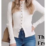 Free People  It's On Rib Cardigan in Ivory Size Medium Photo 0