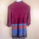 Tolani “Sava Dress” 100% Silk Womens Tunic Dress Red Size XS Celebrity Famous Photo 2