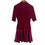Black Halo Reeder Obsession Pink Velvet Mock Neck Mini Dress Size 4 Photo 6