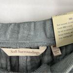 Soft Surroundings Petite Raleigh Gray Gauze Cotton Wide Leg Flounce Hem Pants M Photo 5