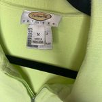 Talbots Vintage Pale Lime Green Sweater Polo Zip Sz Medium Photo 2