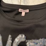 Juicy Couture NEW  women's large Black Graphic Sequin INSTA GLAM Sweatshirt Photo 5