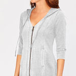 XCVI White Zip-Up Hooded Cardigan  Photo 0