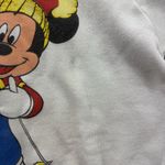Disney VTG Mickey Mouse Sweatshirt White Size M 90s Velva Sheen Keystone Skiing Photo 3