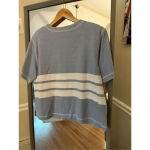 BECHAMEL Button Down Striped Cardigan NWT Medium‎ Retail 40 Blue Photo 3