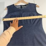Vintage 111 State Stretch Blue Denim Sleeveless Midi Sheath Dress Size 6 Photo 11