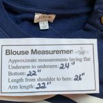 J.Crew  Women's Striped Button-Shoulder Crewneck Pullover Sz L‎ Blue Long Sleeve Photo 10