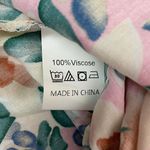 Pretty Garden Pink Floral Tie Neck Top Size XL Photo 5