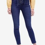 Free People  Lace-up Denim Jean Leggings Photo 7