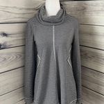 Maeve Anthropologie  Black & White Striped Cowl Neck Sweatshirt Photo 0