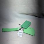 Lululemon Dual Pouch Wristlet Mint Green Zippered Pockets Strap Photo 2