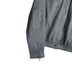 Liz Claiborne Women Jean Jacket L Black Herringbone Substantial Western Cowgirl Photo 6