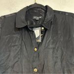 J.Crew  Drapey Shirt Dress in Luster Crepe Black Size 12 Holiday Party Cocktail Photo 6