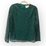 NWT Tuckernuck Hyacinth House Gemma Green Sequin Beaded Top size small Photo 1