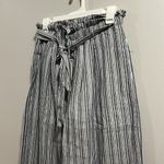 Hayden Striped Wide-Leg Pants with Bow Tie NWT L Photo 2