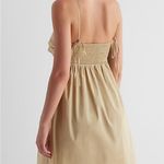 EXPRESS Square Neck Ruched Mini Babydoll Dress Photo 2