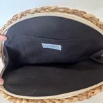 Mud Pie  “C’est La vie” Woven Straw Clutch with Black Pom Pom Photo 3