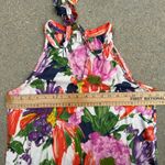 J.Crew  Silk Floral Garden Party Tie Neck Scarf Neck Sleeveless Blouse Size 10 Photo 6