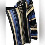 Alya  Striped Open Front Cardigan Sweater Large Photo 2