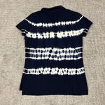 Ralph Lauren Sport Polo Shirt Womens Medium Navy Blue Tie Dye Pink Big Pony Logo Photo 3