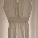 Saks 5th Avenue Saks Fifth Avenue Cream V-Neck Sleeveless Mini Dress Photo 0
