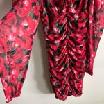 H&M ruched bodycon floral bubble sleeve mini dress cocktail party formal Photo 2