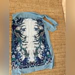 FLAX MAKER BLUE AND WHITE SARONG WRAP COVERUP Size M Photo 3