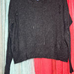 American Eagle Outfitters Charcoal Women's Distressed sweater Photo 0