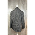 Preston & York Women's Black Tweed Wool Blend Double Breasted Pea Coat Size 16 Photo 2