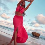 Free People  Beach Morningside Crop Tank Top Bright Pink Photo 2